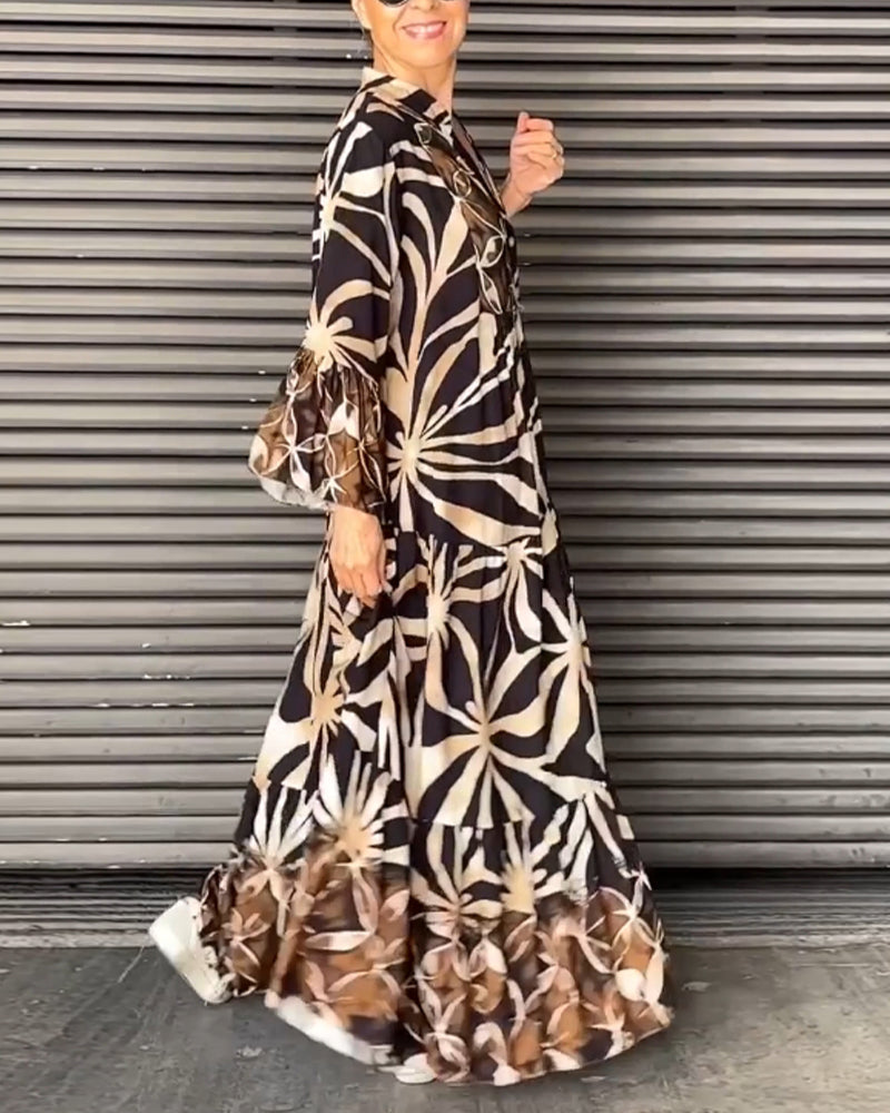 Anika - Casual Printed Holiday Dress