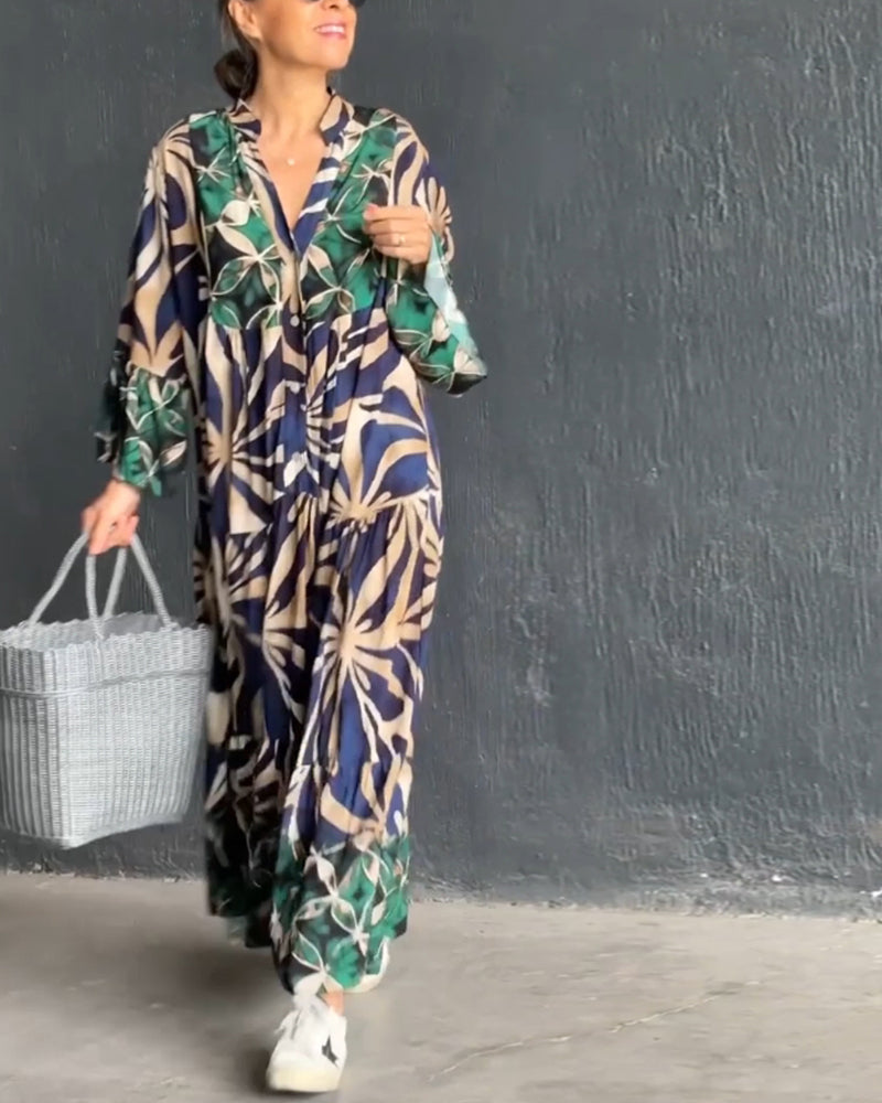 Anika - Casual Printed Holiday Dress