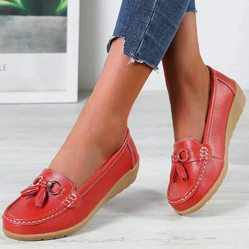 Heliora - Orthopedic Comfort Leather Moccasins - Natural Elegance in Every Step