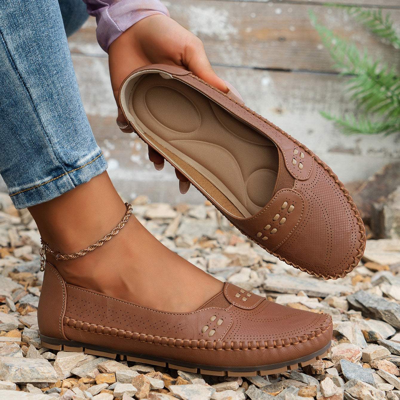 Glysoria - Chaussures orthopédiques plates femme respirantes et légères