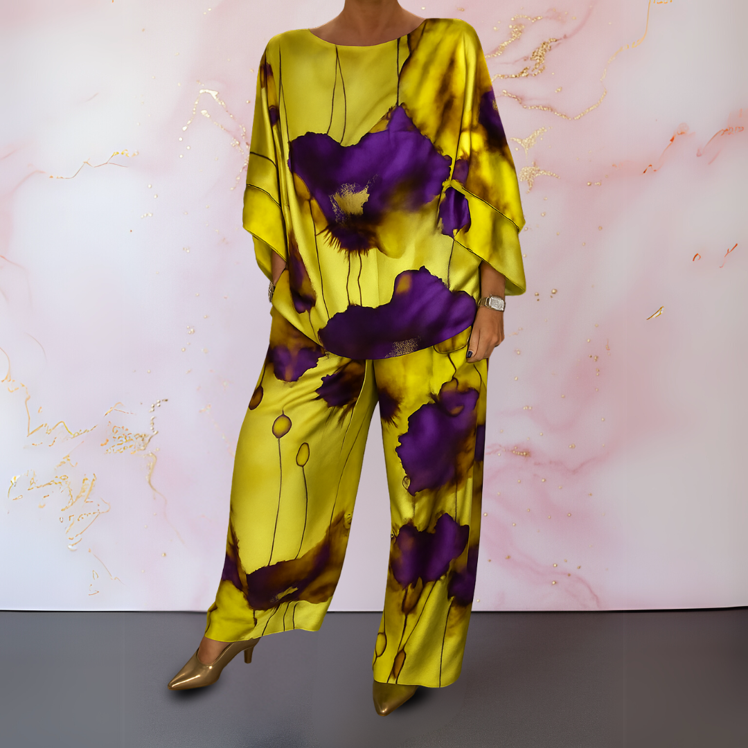 Ysella - Two-Piece Satin Set for Women with a Bold and Refined Style