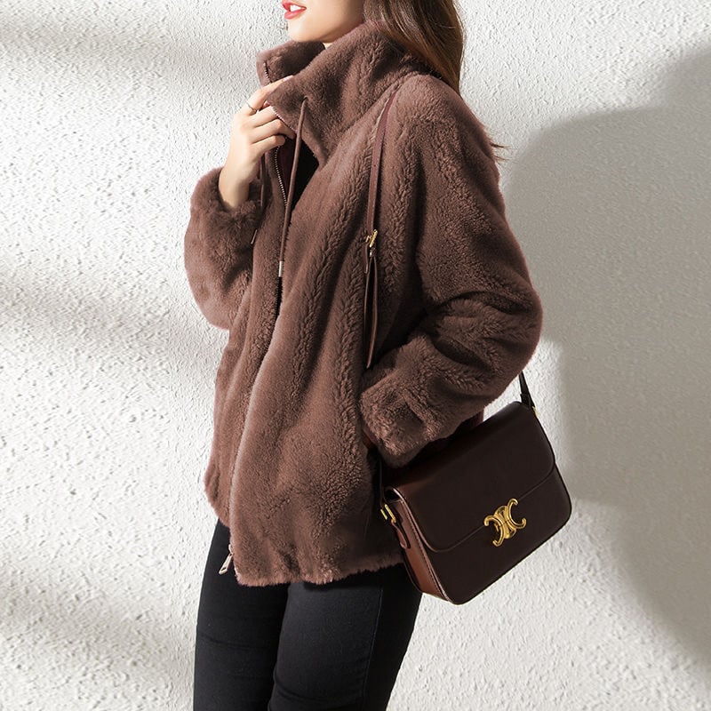 Moon - Quilted Coat with Stand-Up Collar