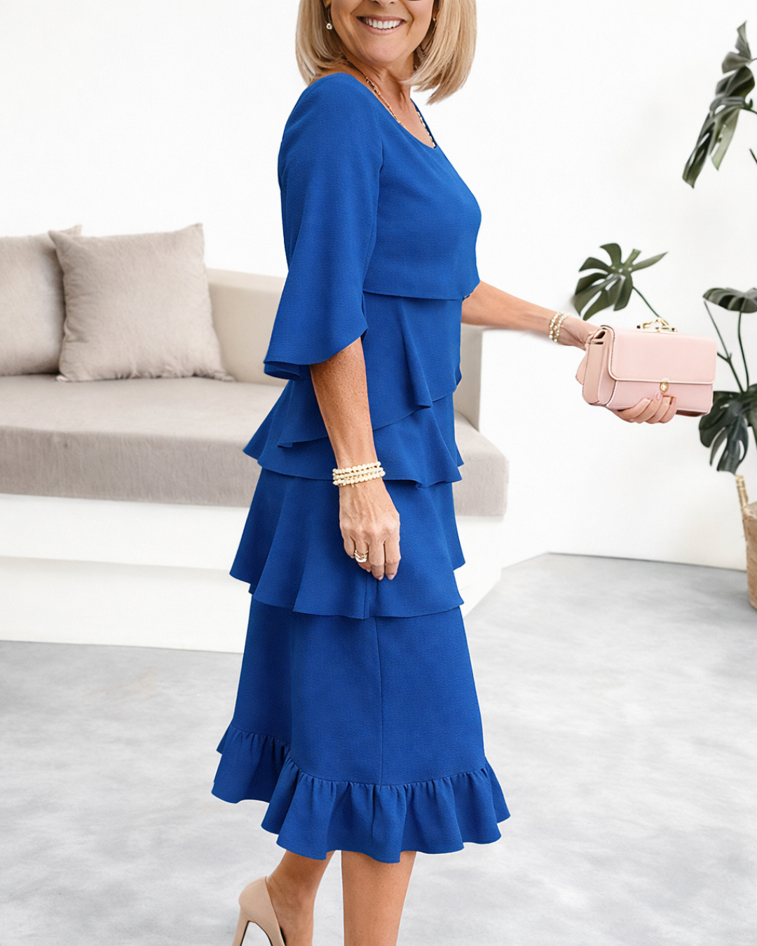 Orivella - Elegant Ruffled Dress for Women
