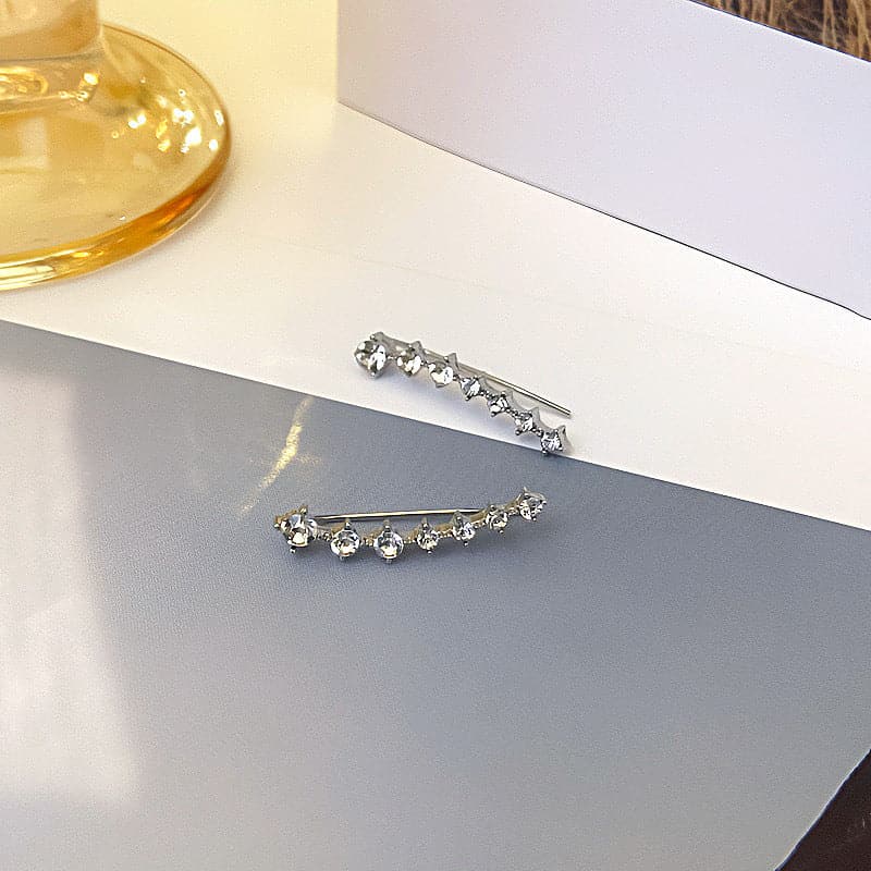 Océane - Seven sparkling star earrings