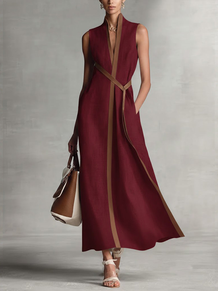 Azyra - Women's Flowy Sleeveless Elegant Cut Wrap Dress