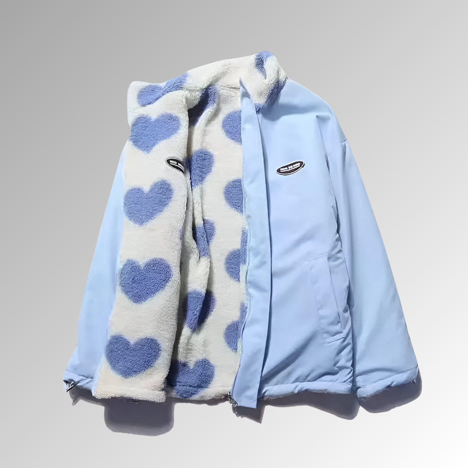 Anastasie - Cozy Winter Jacket with Heart Pattern