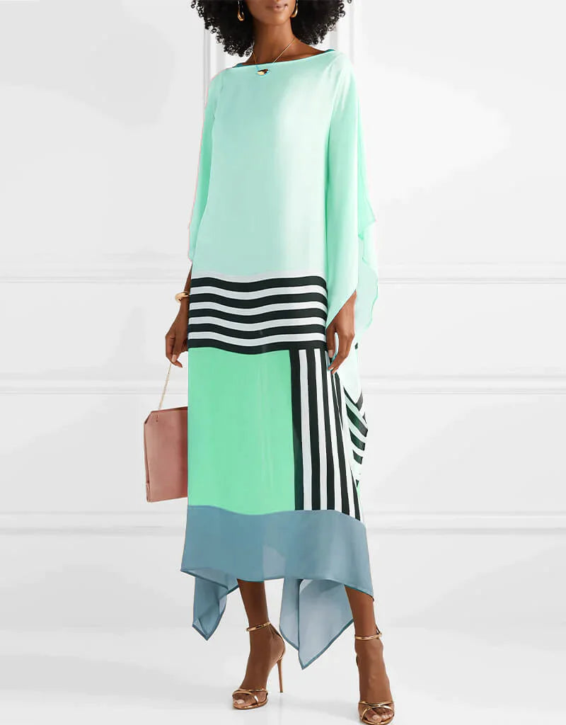 Rayna - Elegant Geometric Print Caftan