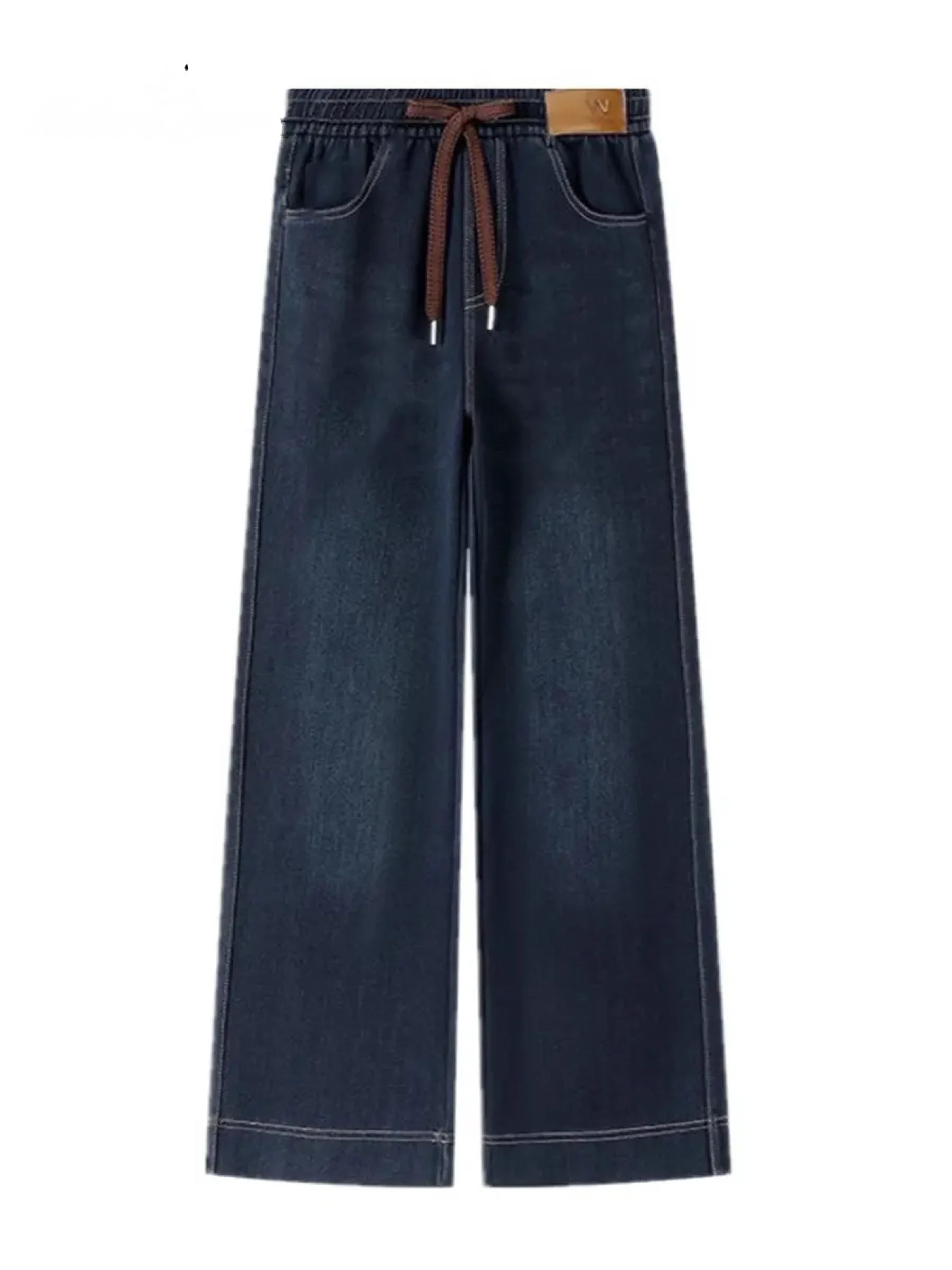 Sythera - Women's Cotton Trousers Elastic Waist Straight Cut Everyday Comfort