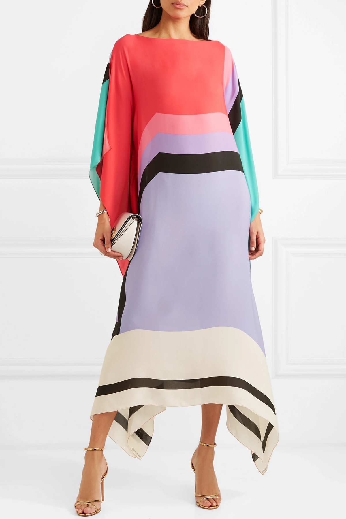 Rayna - Elegant Geometric Print Caftan