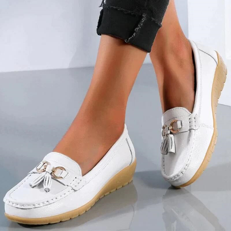 Heliora - Orthopedic Comfort Leather Moccasins - Natural Elegance in Every Step