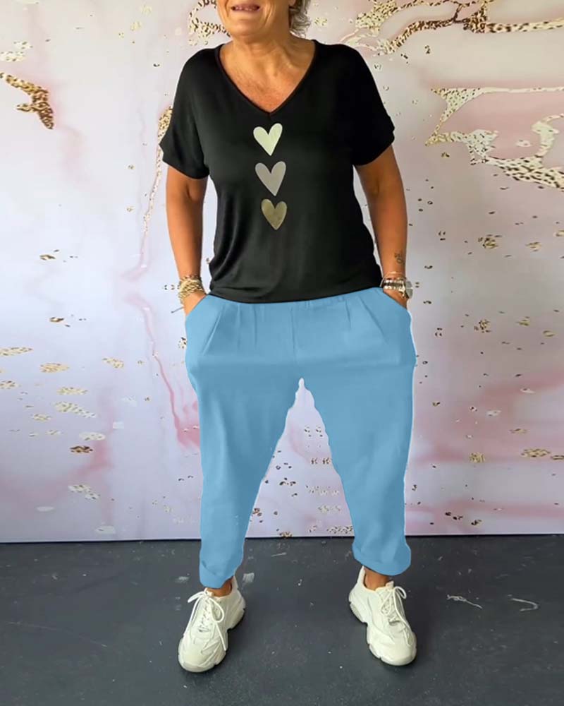 Tavira - Comfortable Casual Pants with Pocket and Solid Color