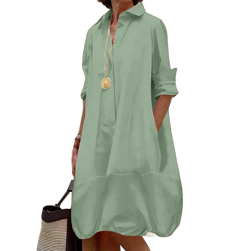 Mazarine - Robe femme boutonnée coupe ample