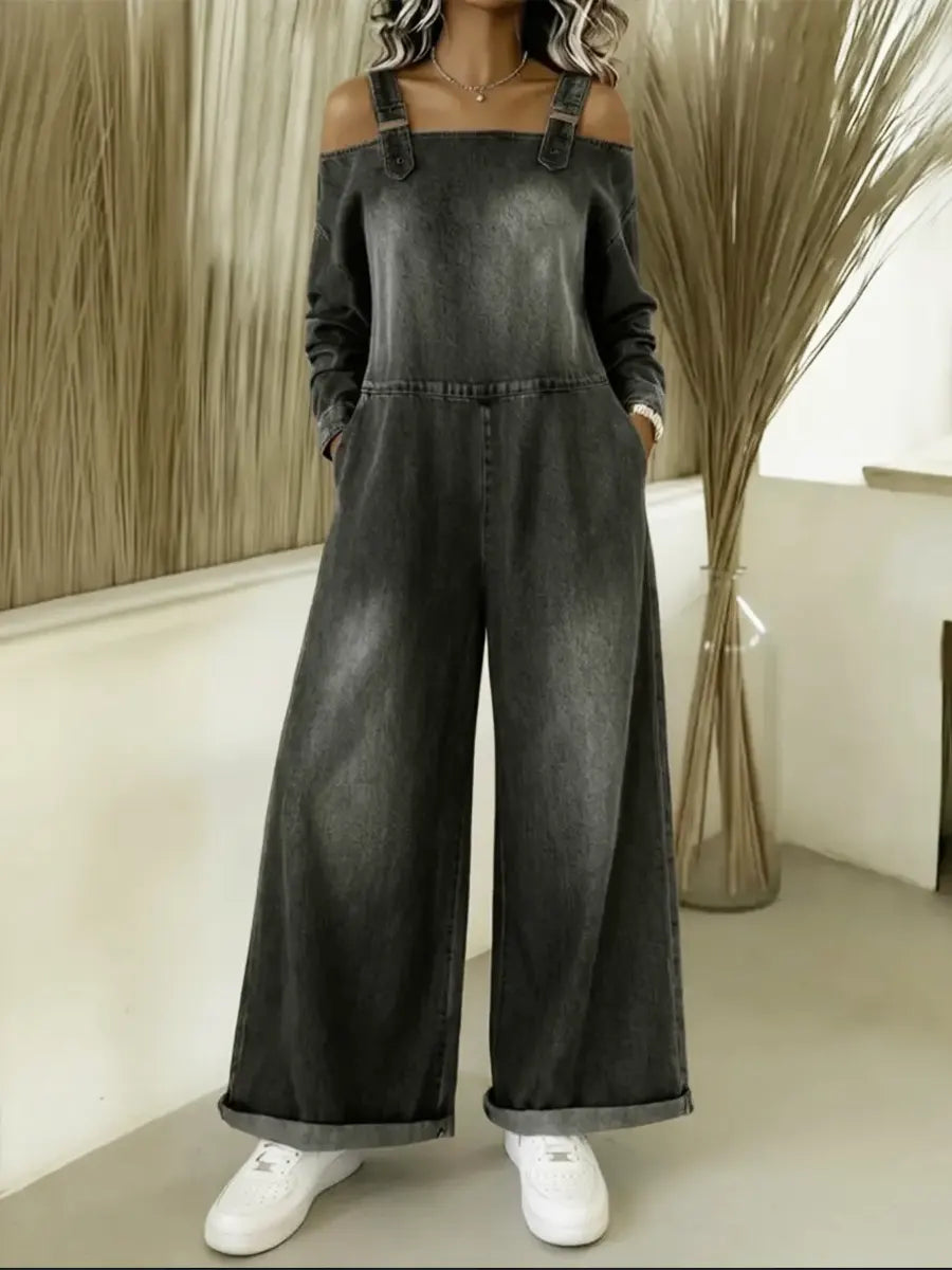 Laundry - Casual Wide-Leg Denim Overalls