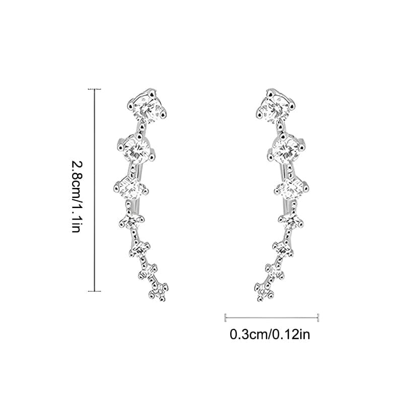 Océane - Seven sparkling star earrings