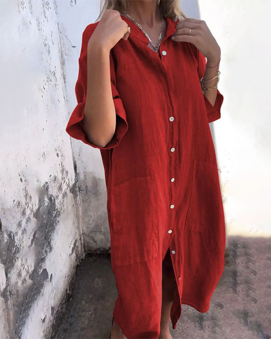 Yasmina - Ibiza Style Casual Shirt Dress