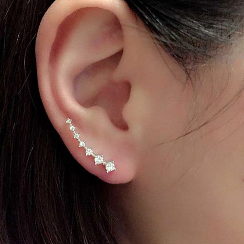 Océane - Seven sparkling star earrings