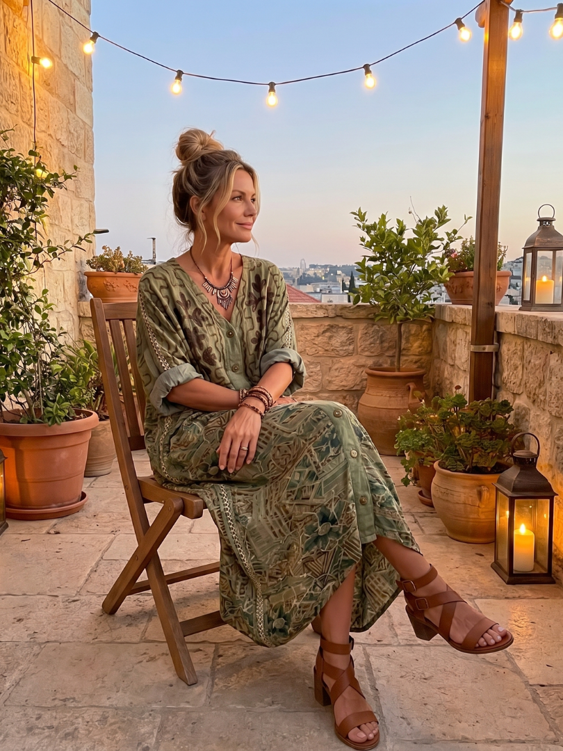 Apollonia - Robe bohème femme boutonnée avec imprimé floral