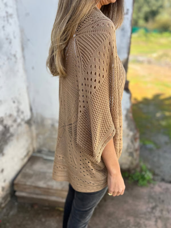Alithia - Hollow out half-sleeve cardigan