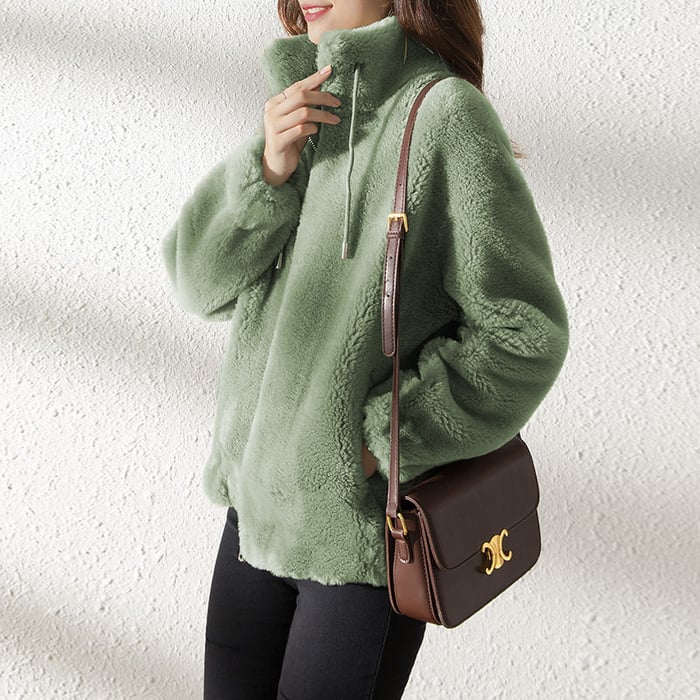 Moon - Quilted Coat with Stand-Up Collar