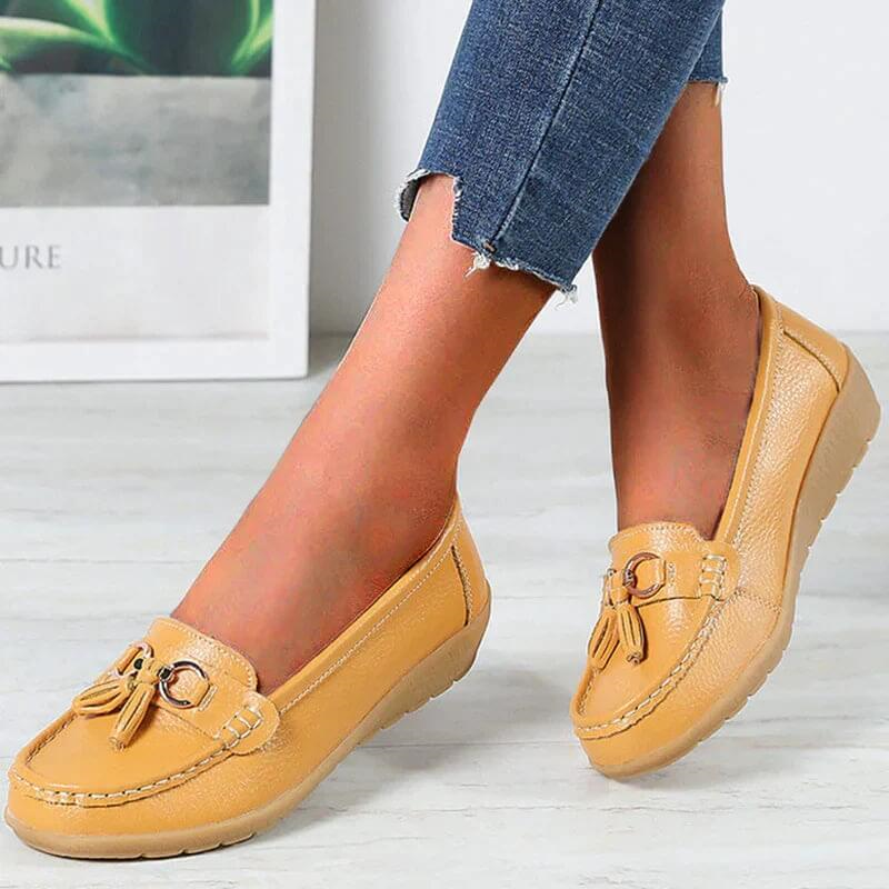 Heliora - Orthopedic Comfort Leather Moccasins - Natural Elegance in Every Step