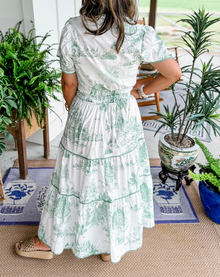 Selindra - Classic Canvas Print Maxi Dress