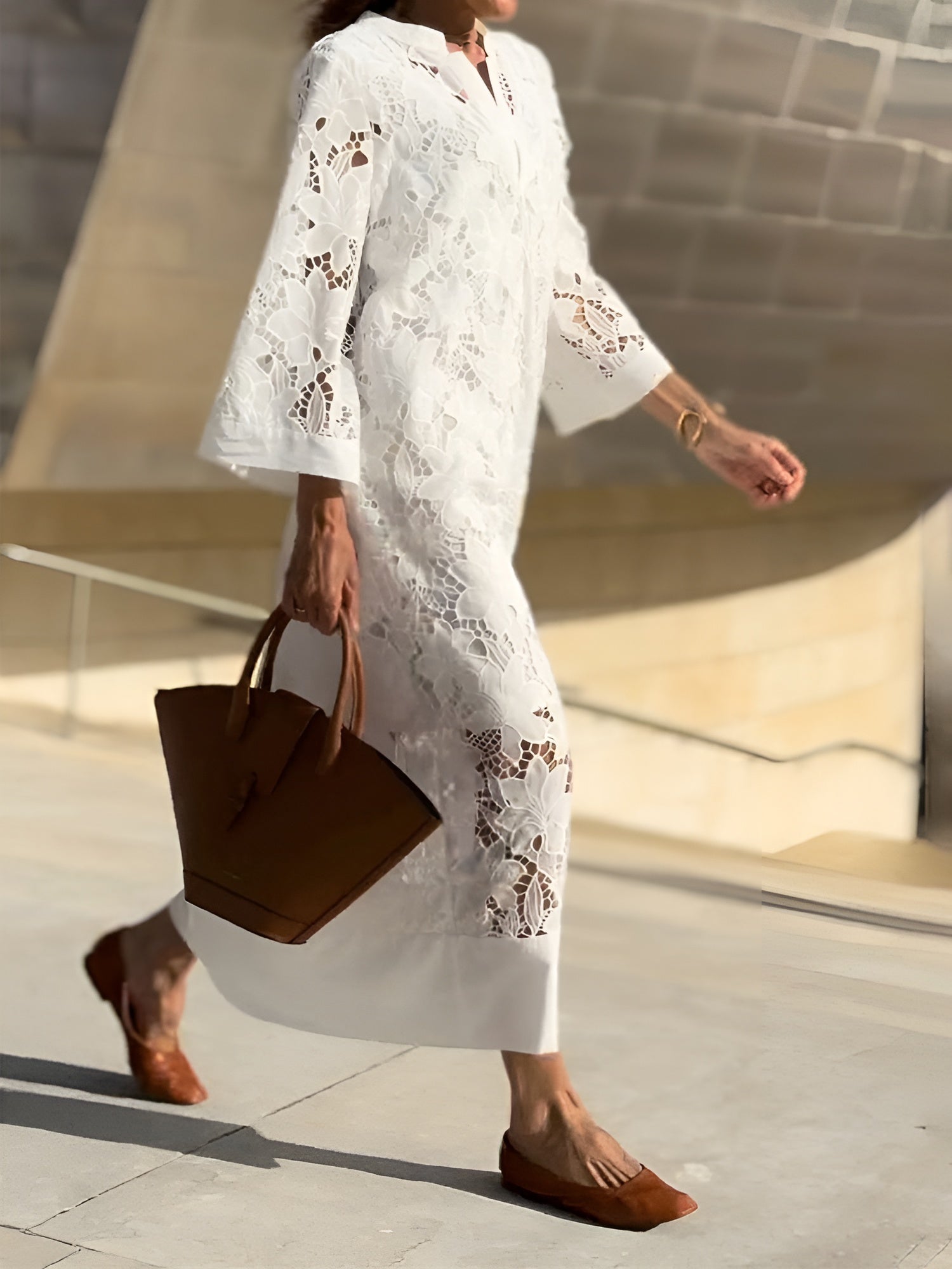 Liv - Women's Embroidered Lace Dress