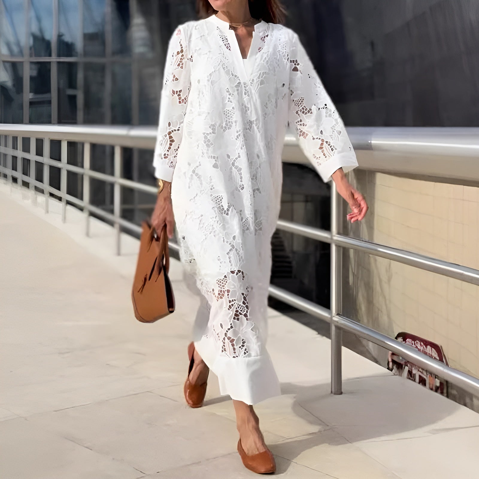 Liv - Women's Embroidered Lace Dress