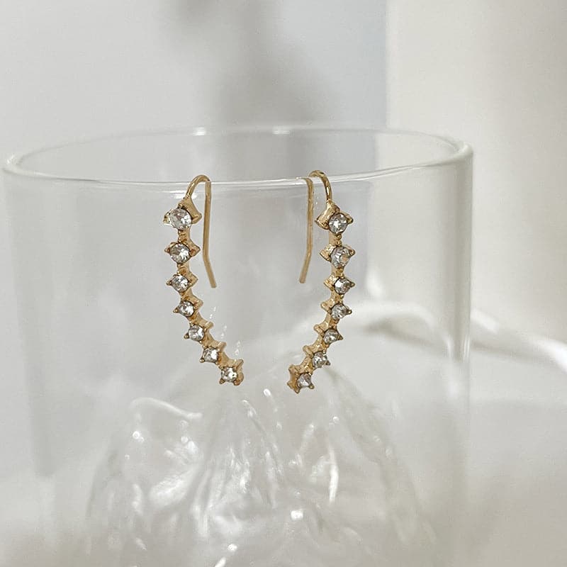 Océane - Seven sparkling star earrings