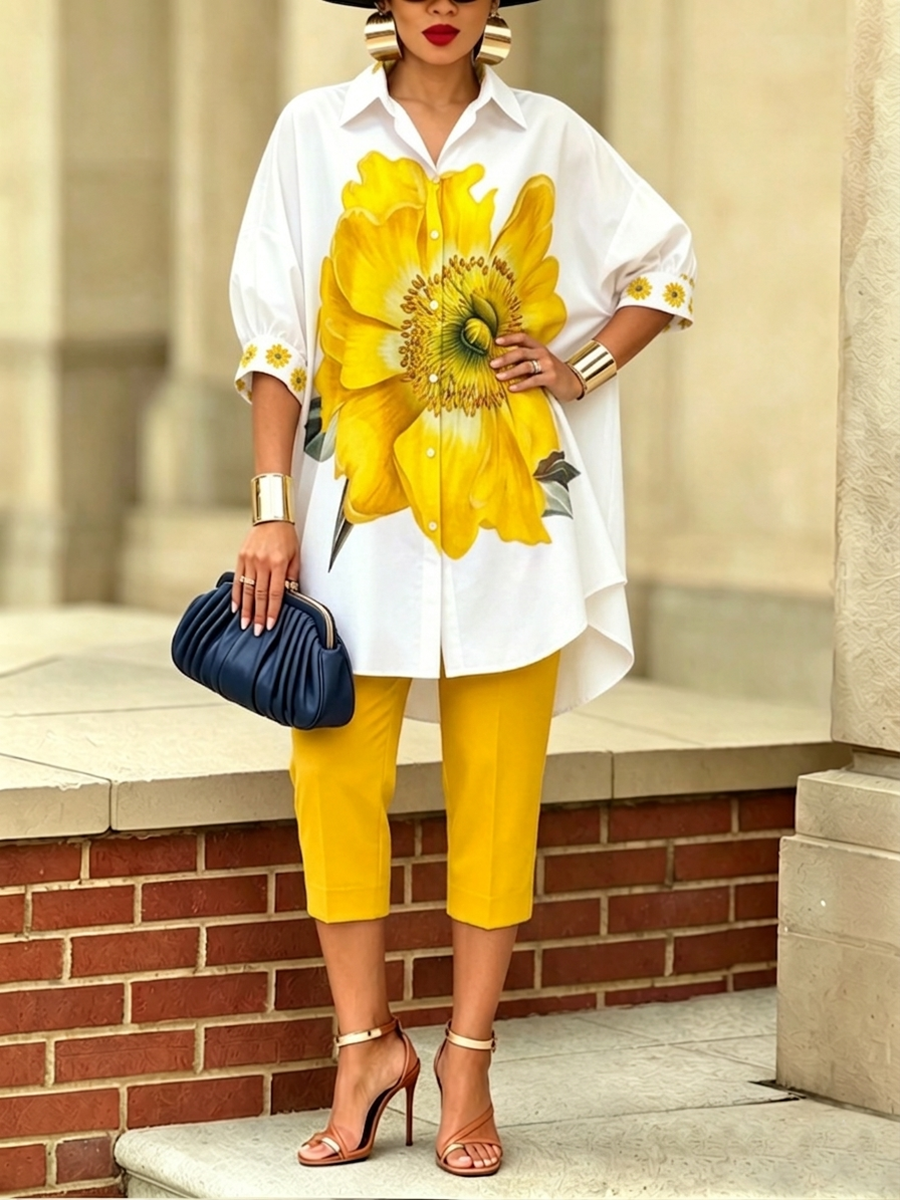 Jexira™ - Women's Floral Print Top with Loose Fit Pants