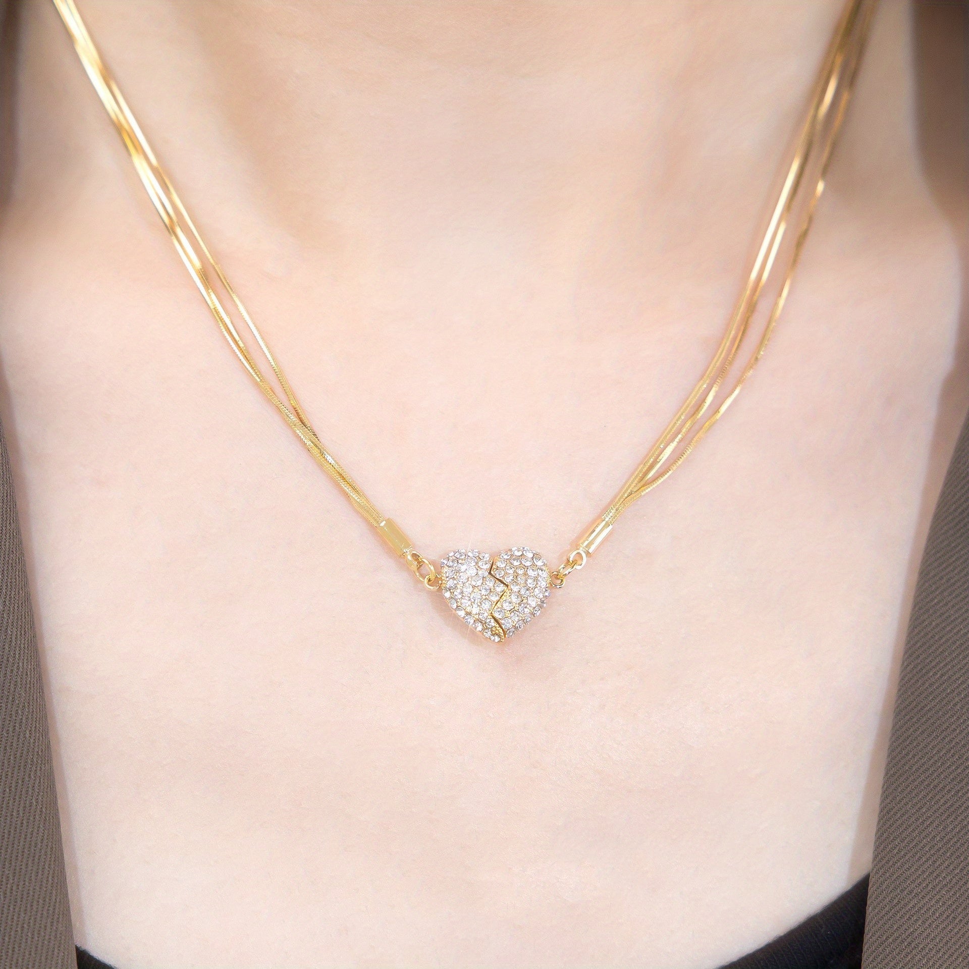 Tavionne - Stainless Steel Magnetic Heart Necklace
