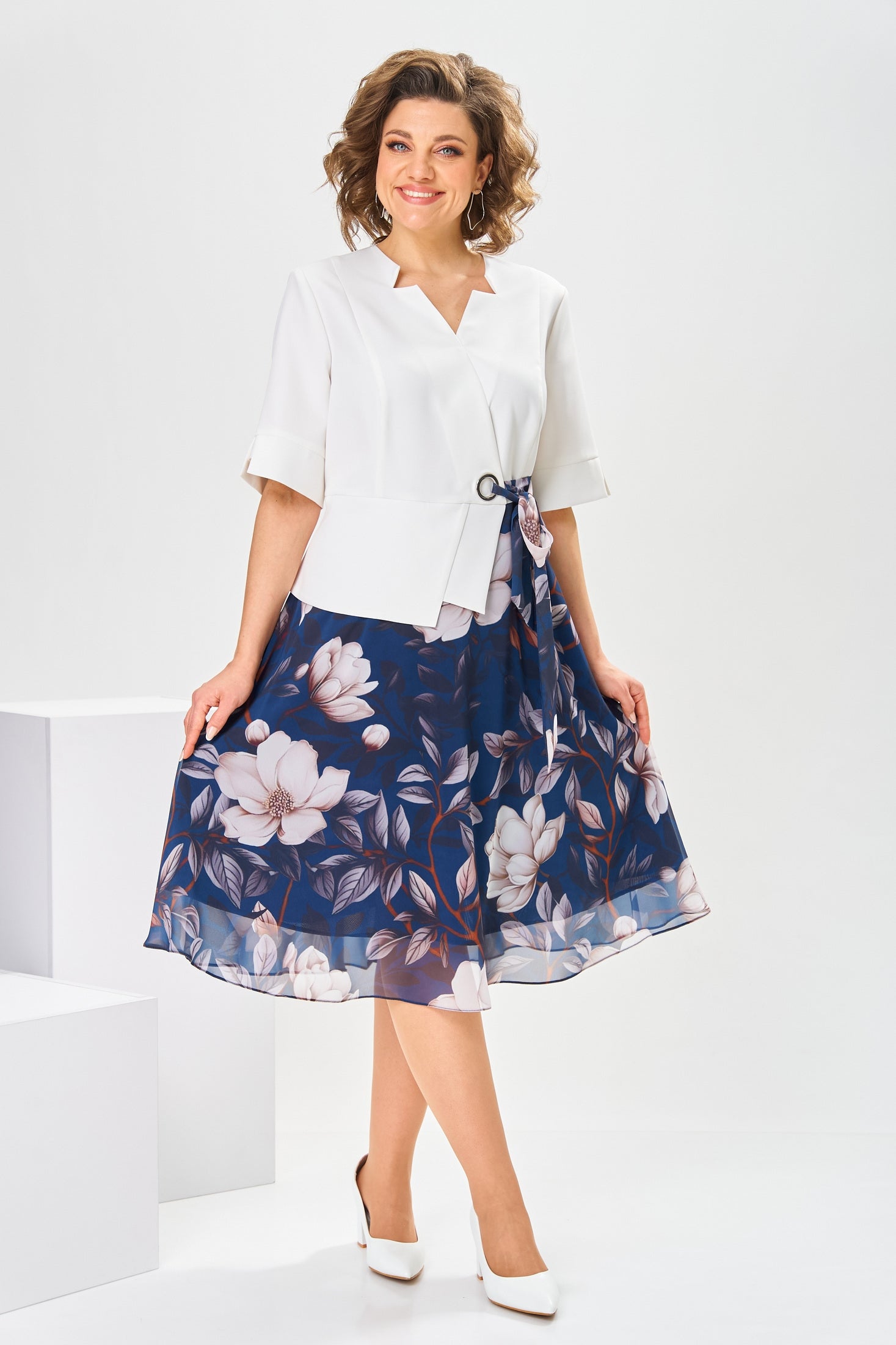 Adelisa - High Quality Cotton and Silk Dress for Natural Elegance