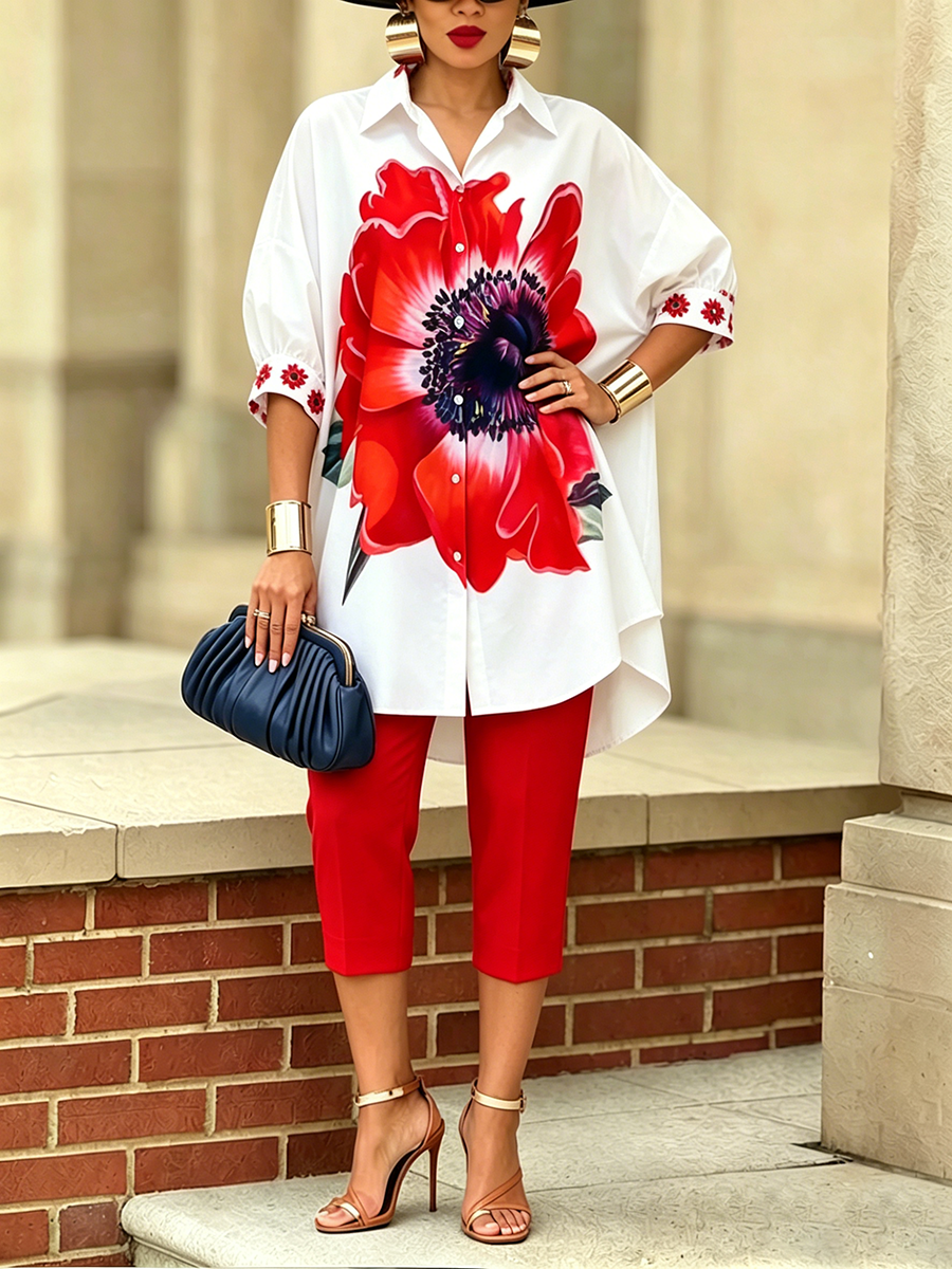 Jexira™ - Women's Floral Print Top with Loose Fit Pants