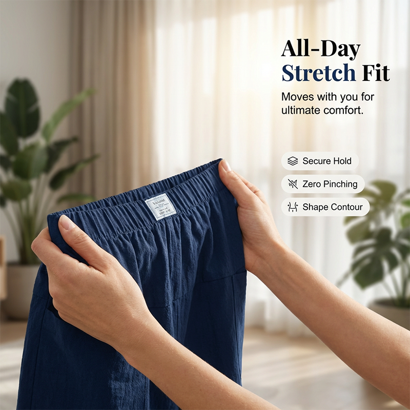 Mirevyn - Women's casual dress elastic waist asymmetrical skirt shorts