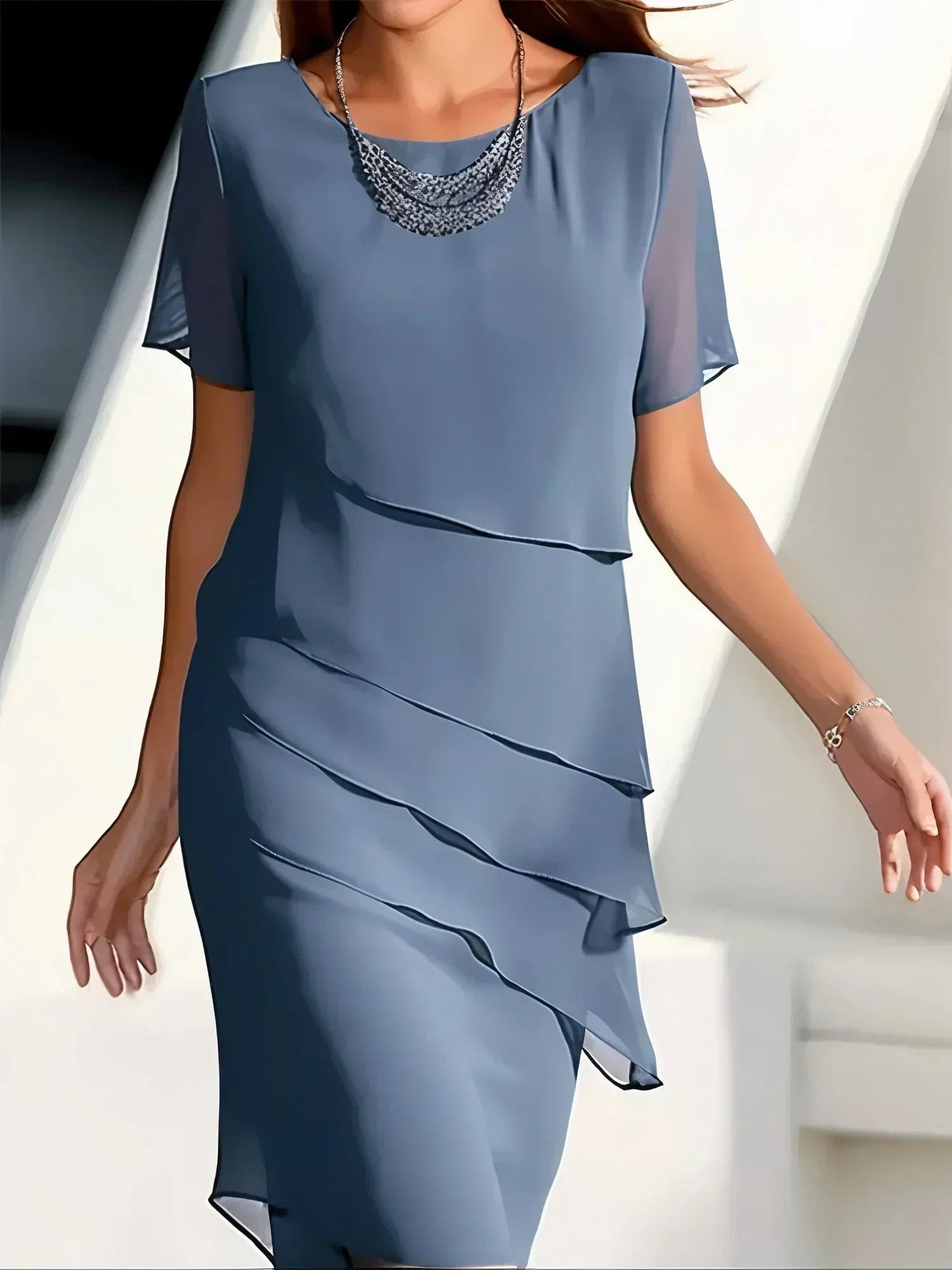 Quitterie - Robe Élégante avec Couverture du Ventre