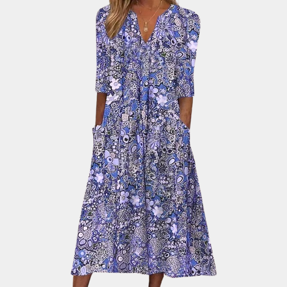 Violette - Robe Bohème Fleurie