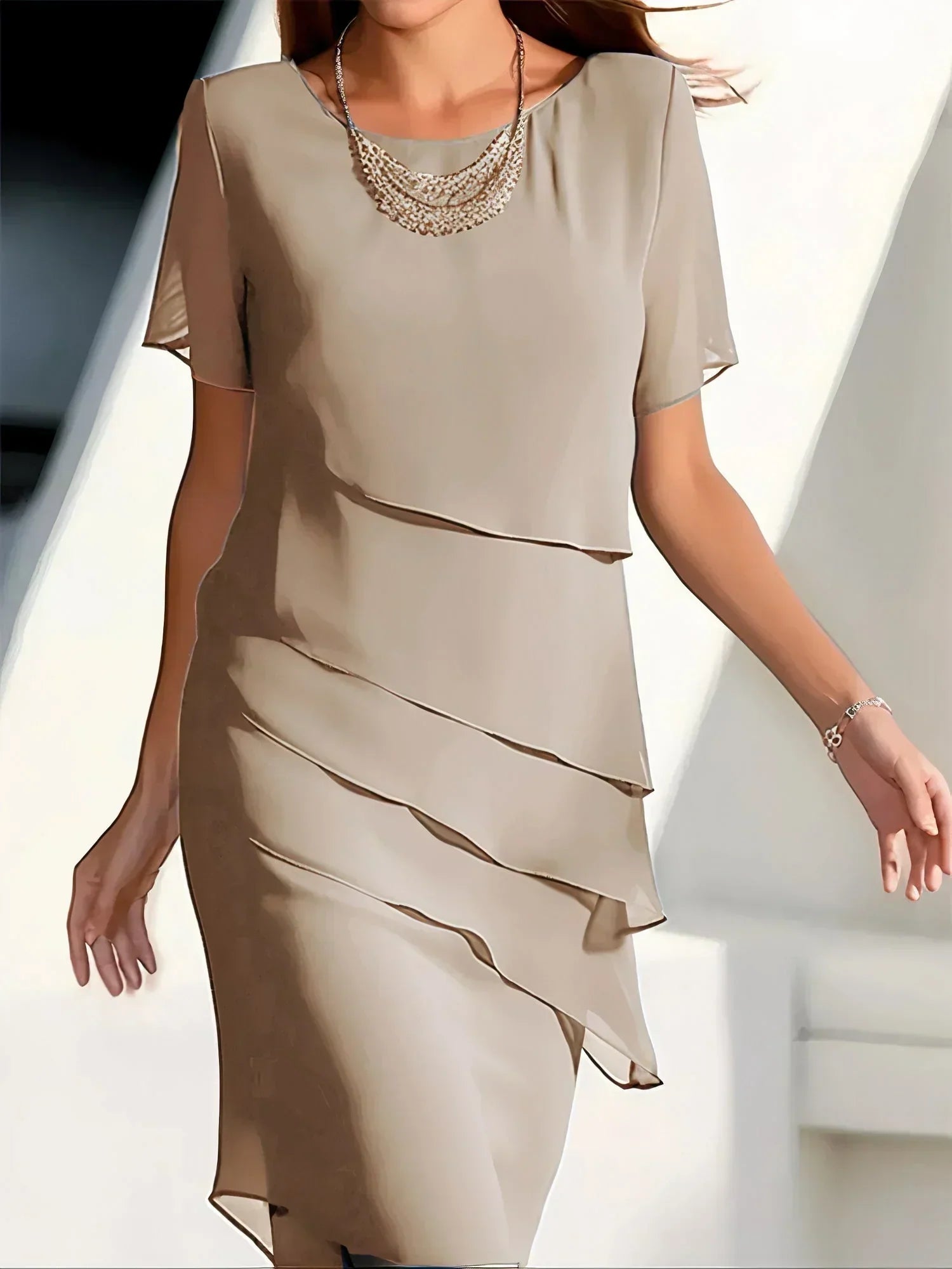 Quitterie - Robe Élégante avec Couverture du Ventre