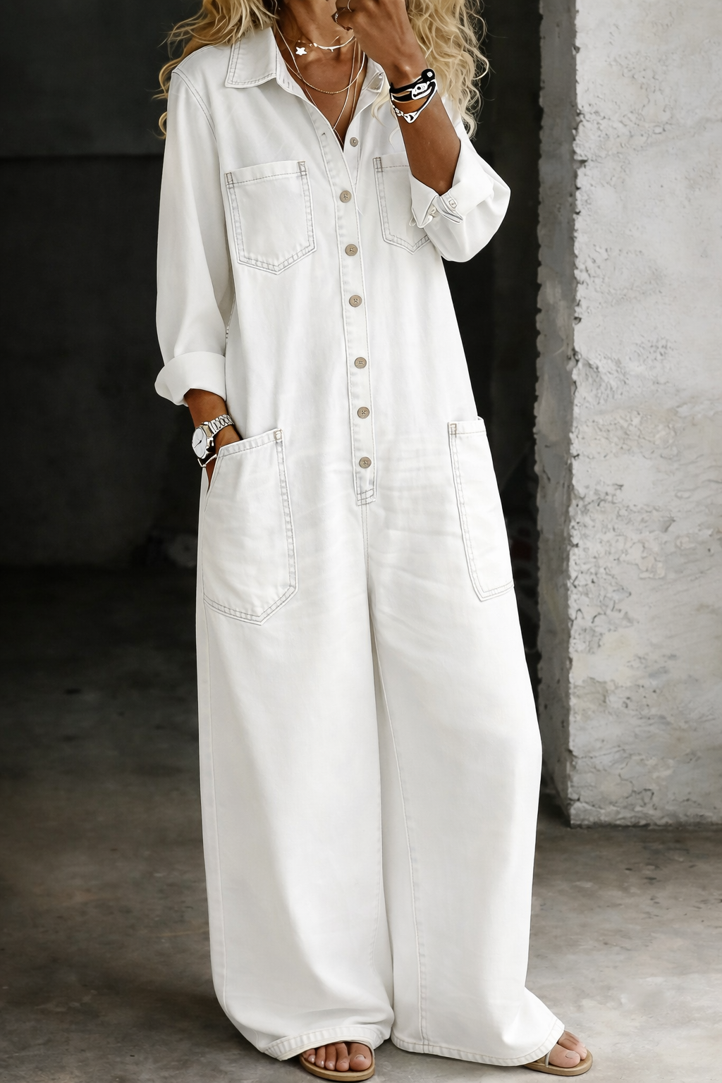 Kelyra - Women's Comfortable Fluid Casual Everyday Jumpsuit