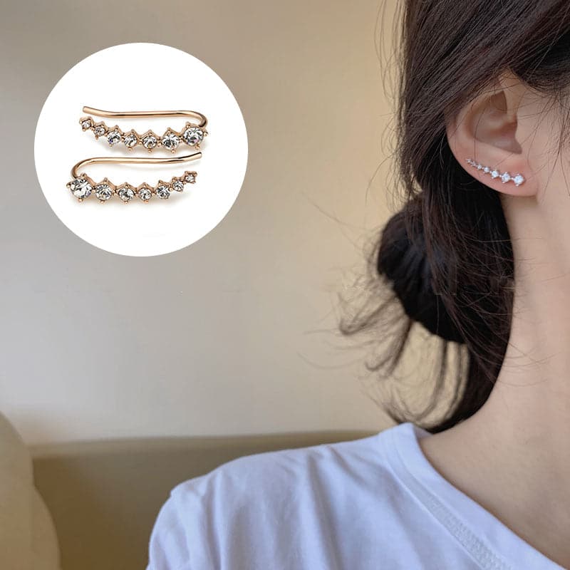 Océane - Seven sparkling star earrings