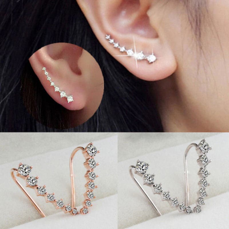 Océane - Seven sparkling star earrings