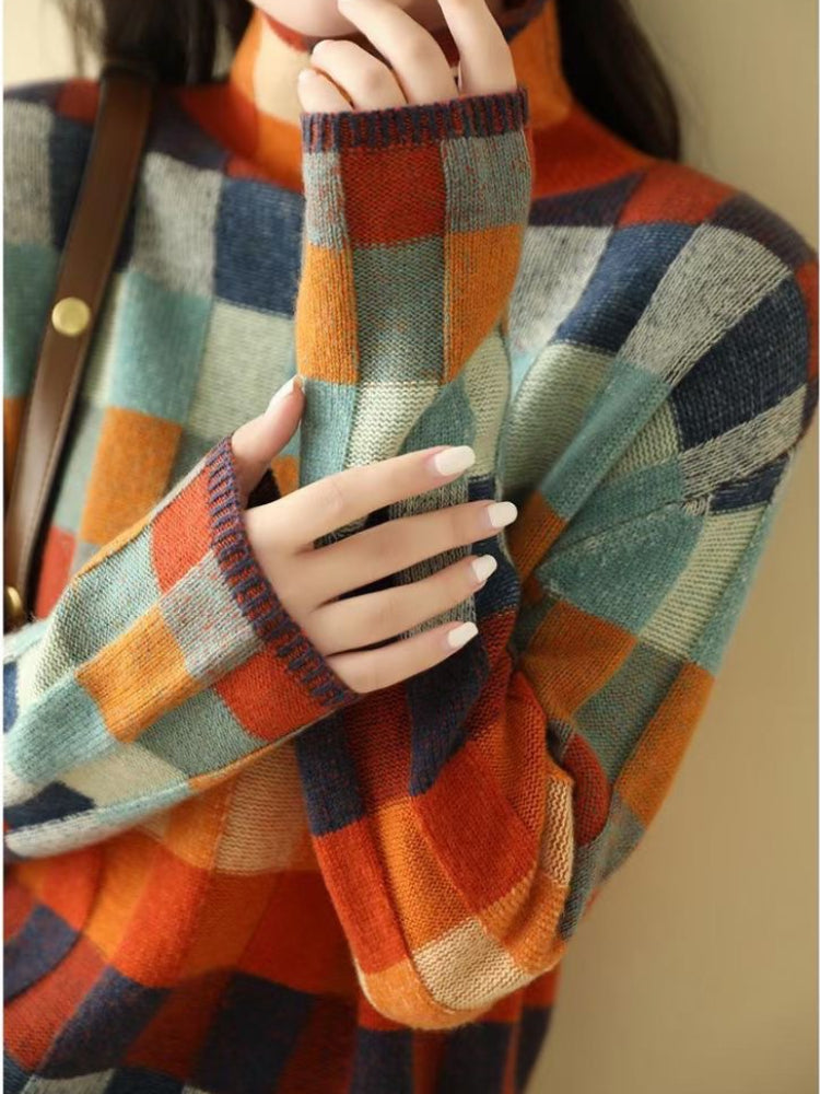 Hodierna - Geometric Women's Winter Sweater