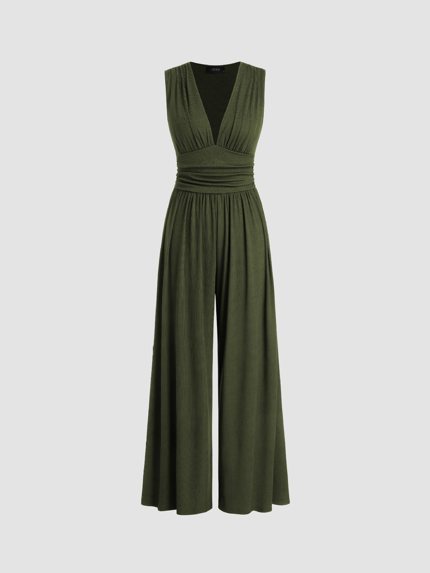Aurevina - Women's Sleeveless V-Neck Wide-Leg Jumpsuit