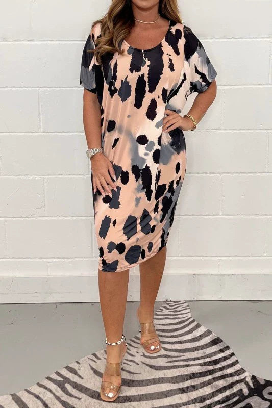 Louisa - Robe Décontractée Ample à Imprimé Léopard