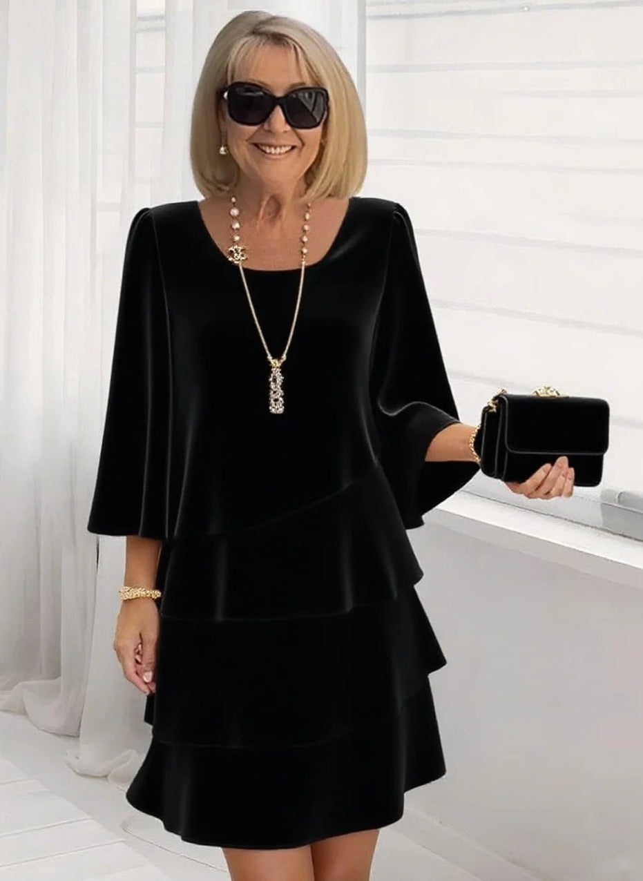 Margaux – Elegant Ruffled Midi Dress