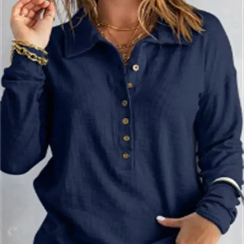 Marlene - Women's Comfortable Cotton V-Neck Shirt