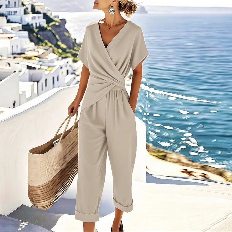 Liorine - Chic Draped Two-Piece Set for Women
