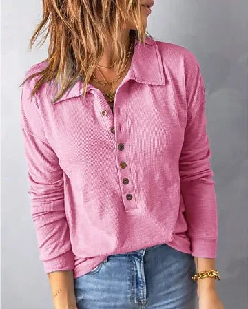 Marlene - Women's Comfortable Cotton V-Neck Shirt