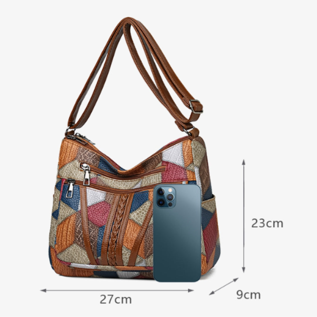 Mariellea - Mosaic Style Genuine Leather Handbag