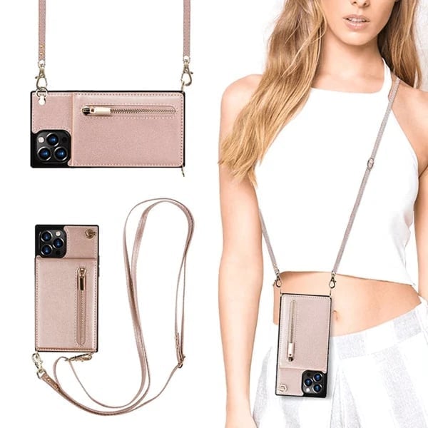 Angélique - iPhone case with cord and card holder