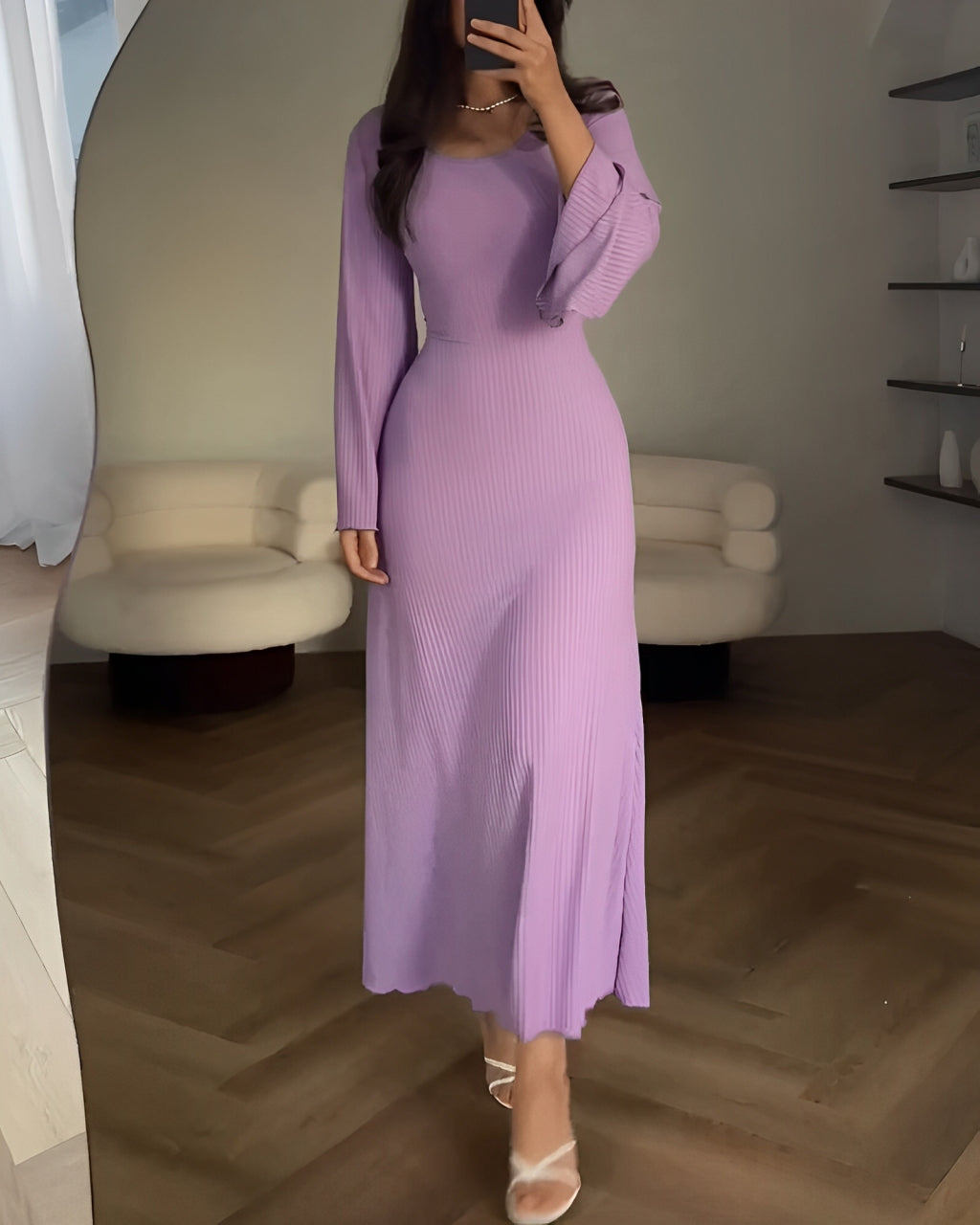 Sandrine - Elegant Mesh Maxi Dress