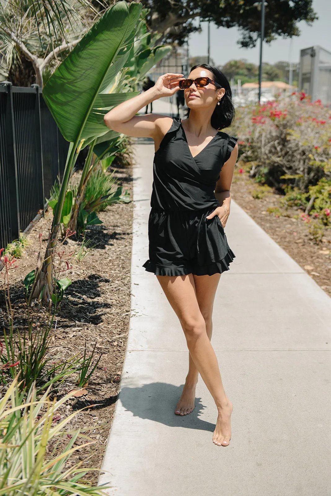 Melisande - Swimsuit with ruffles and built-in bra